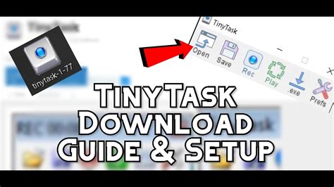 Open the program and click on the "Record" button to start recording your actions. . Tiny task download